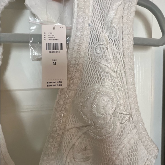 NWT - Not So Serious by Pallavi Mohan White Embroidered Mini Dress Sz Medium - Picture 10 of 15